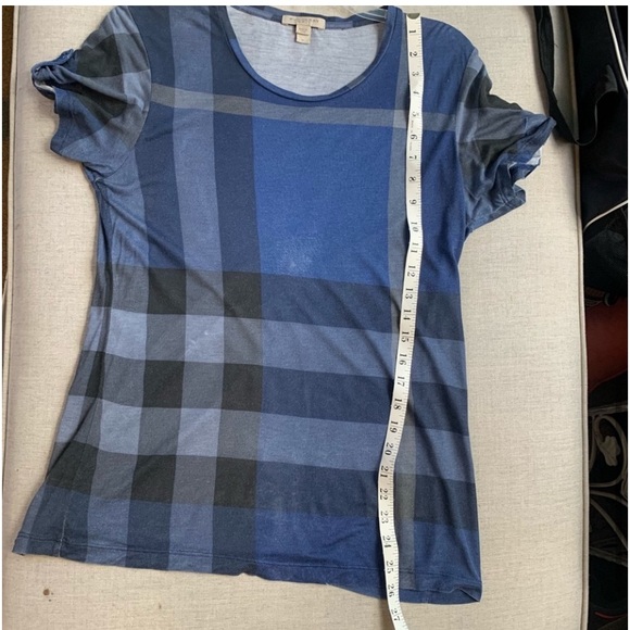 Burberry Brit Blue plaid top size medium - Picture 1 of 5